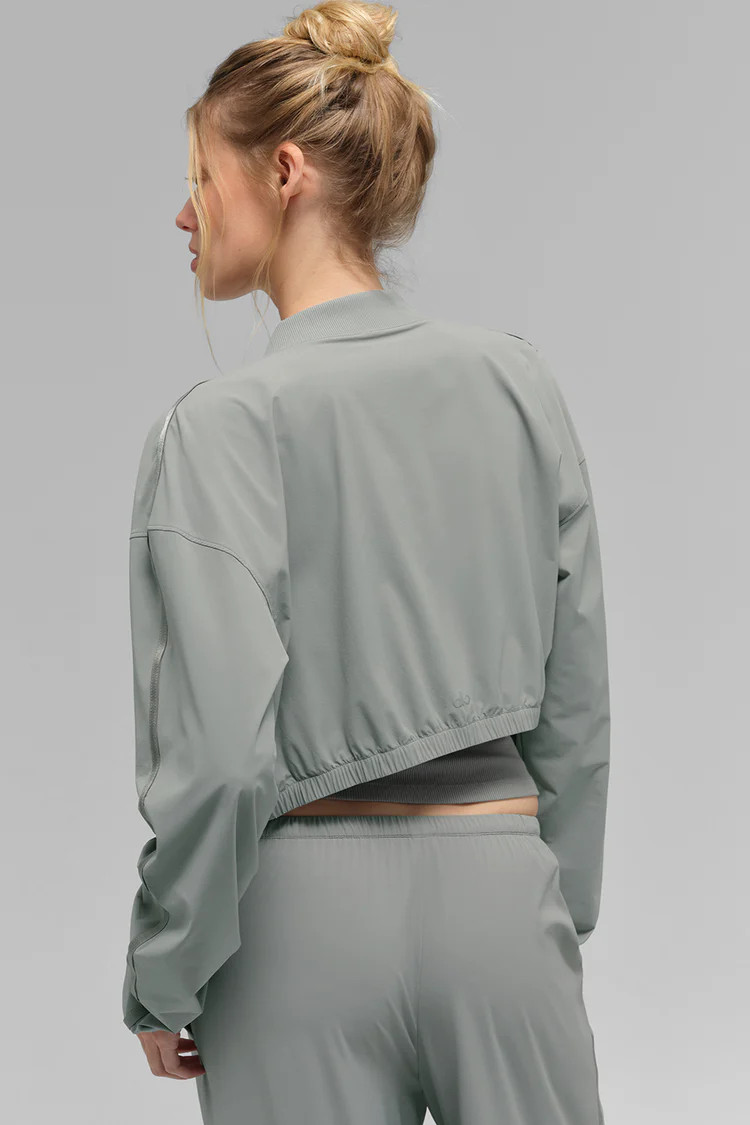 Cropped Breezy Full-Zip Cover Up - Lunar Grey | Alo Yoga (US)