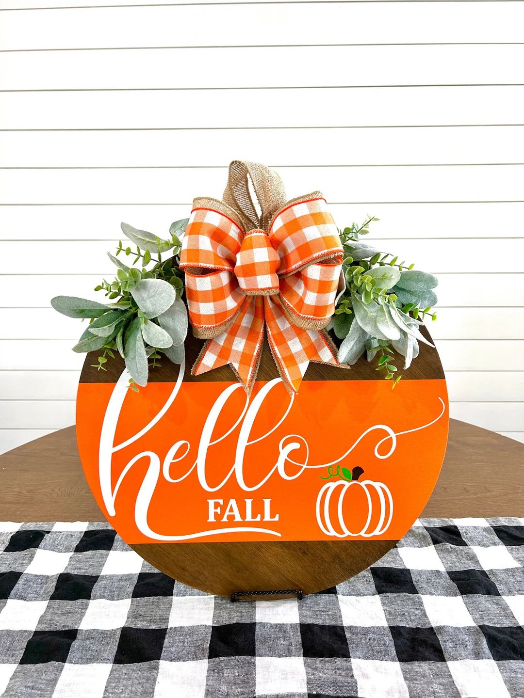 Hello Fall Door Hanger | Fall Wreath | Fall Door Decor | Pumpkin Door Hanger | Fall Decor | Home ... | Etsy (US)