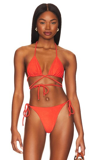 Marzia Bikini Top in Morange | Revolve Clothing (Global)
