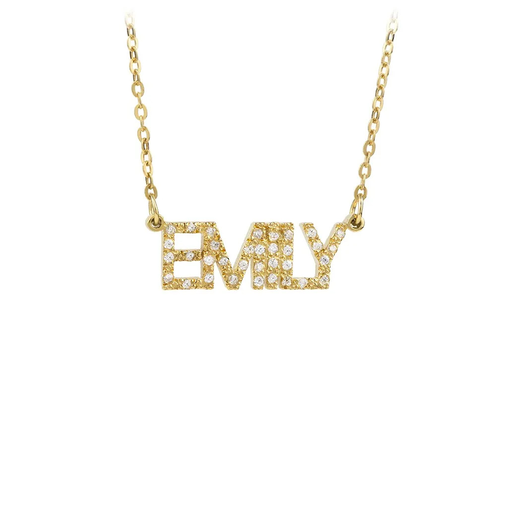 Personalized Pavé Name Necklace | Jewlr