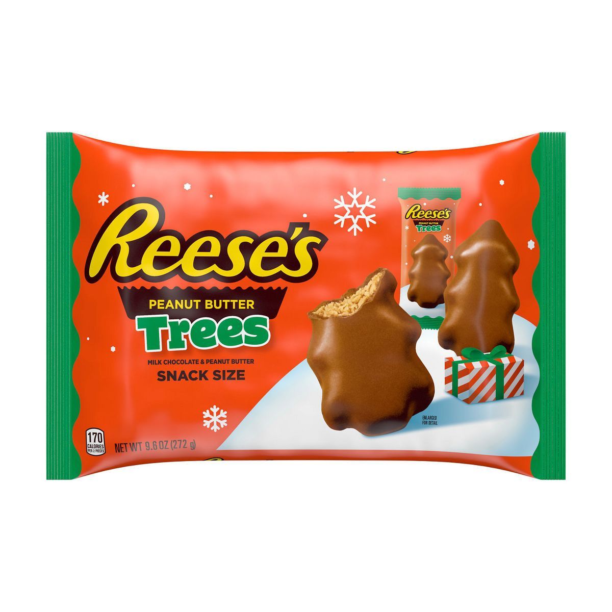 REESE'S Peanut Butter Trees Holiday Candy Snack Size - 9.6oz | Target