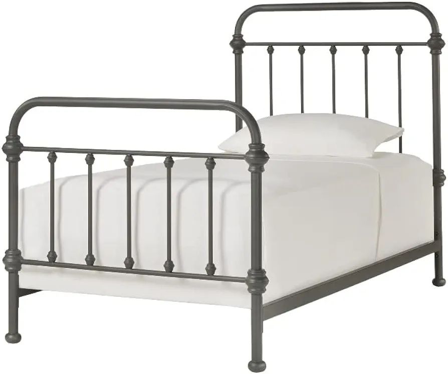 Inspire Q Twin Size Antique Graceful Victorian Metal Bed in Frost Gray | Amazon (US)