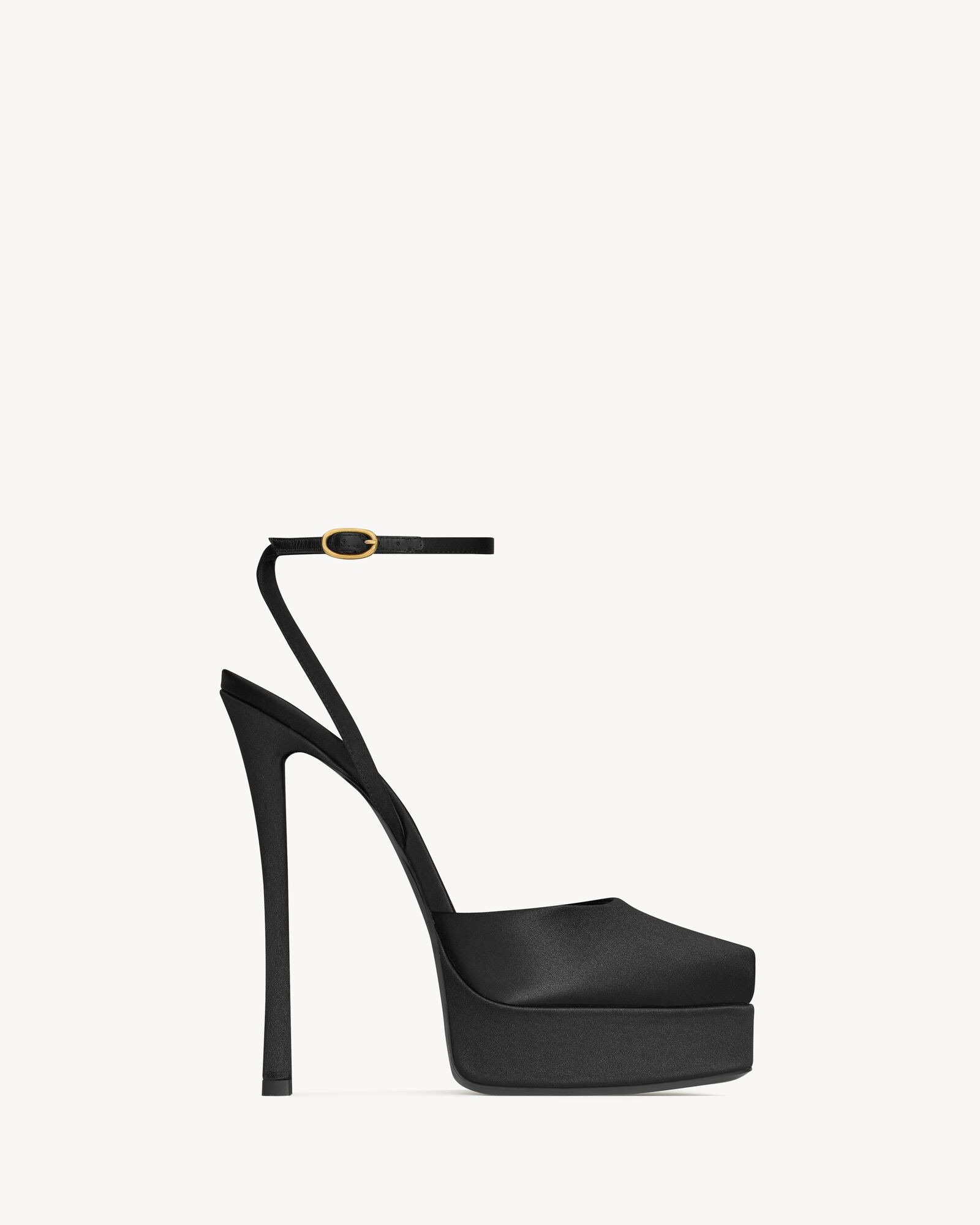la scandale platform sandals in satin crepe | Saint Laurent Inc. (Global)