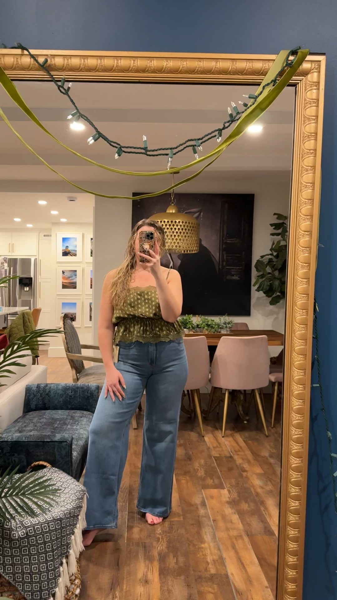 Really wanted to love these jeans, but they just didn't fit right, if you're not as pear shaped these are so good. I'm wearing a 10. wearing a large in the top. spring outfits 2026, date night outfits 

 #LTKgrwm #LTKootd #LTKMidsize