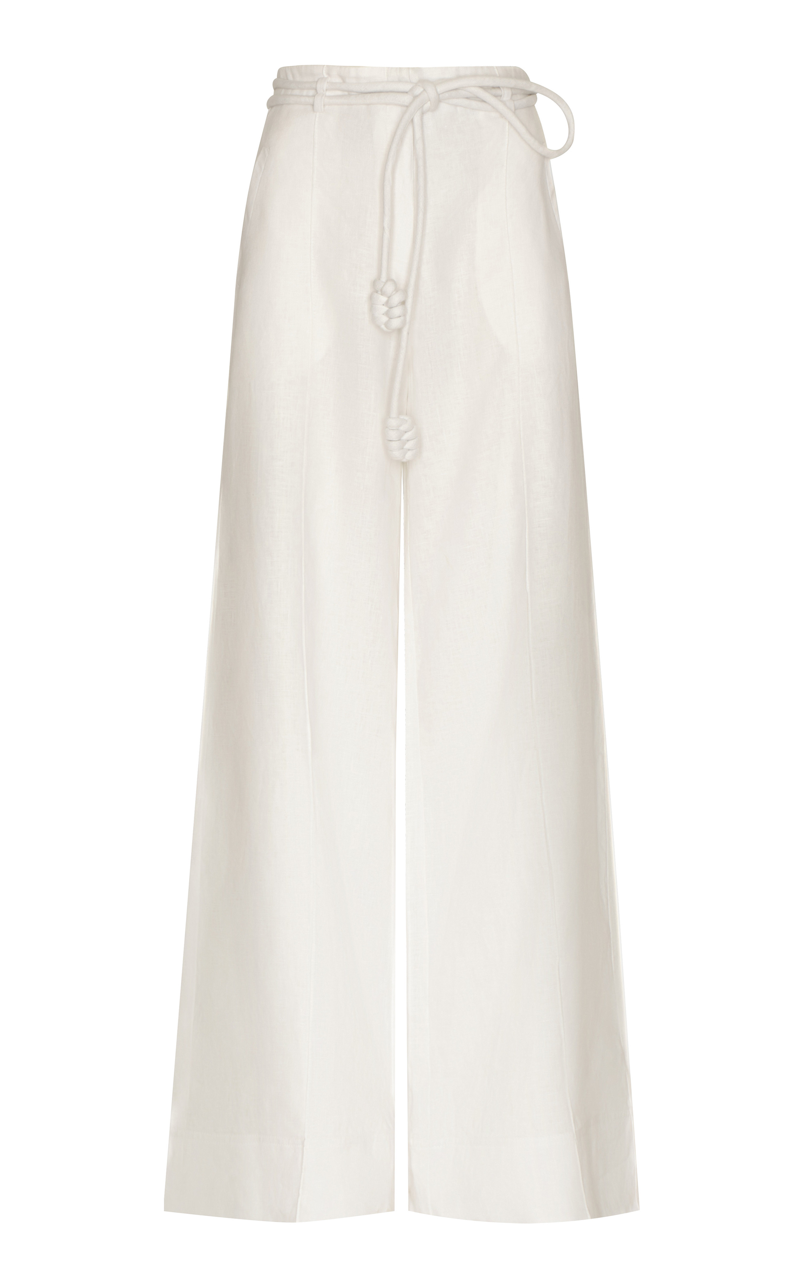 Otras Noches Belted Linen Flared-Leg Pants | Moda Operandi (Global)