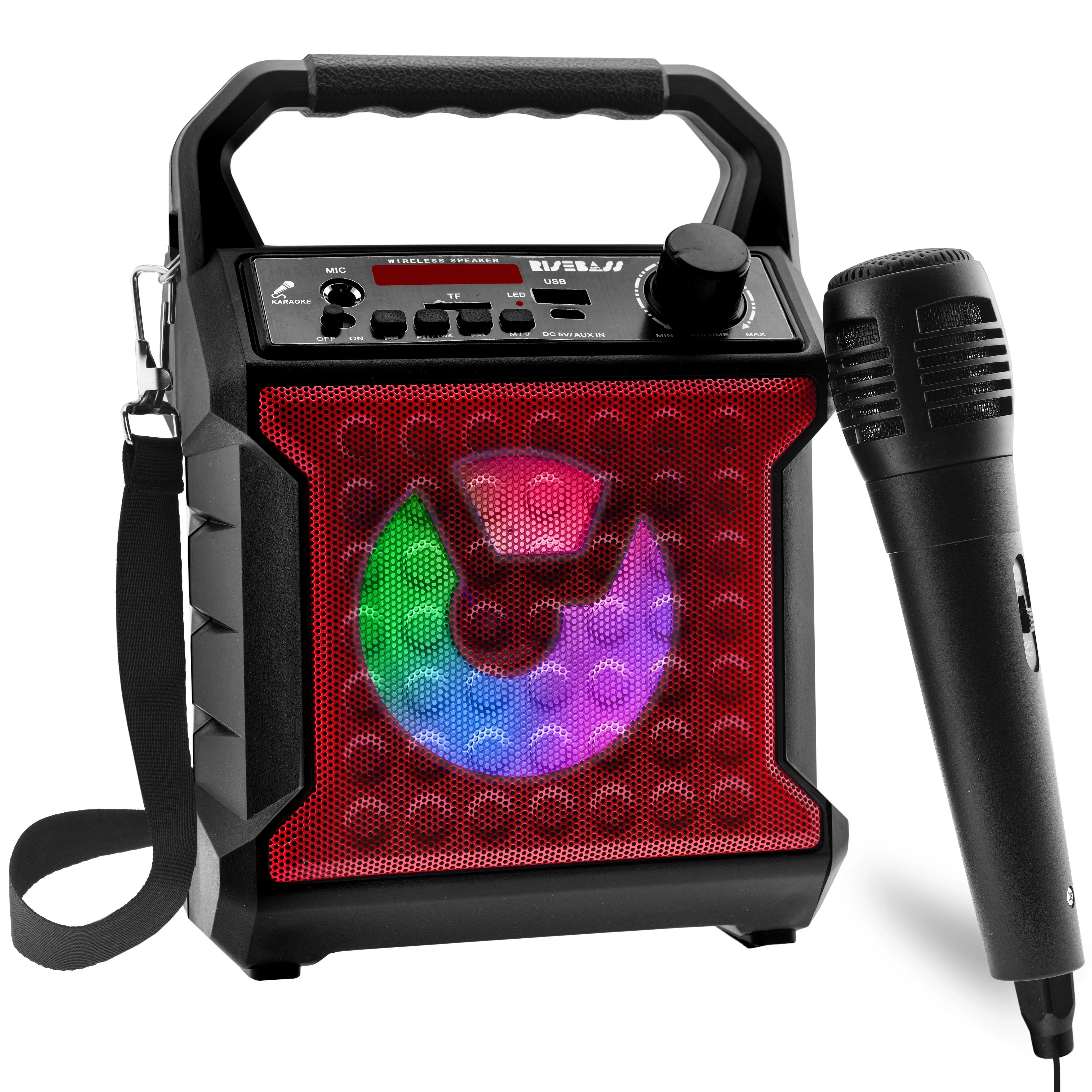 Rise Bass Portable Karaoke Machine with Microphone for Kids and Adults - Rechargeable USB Speaker... | Walmart (US)