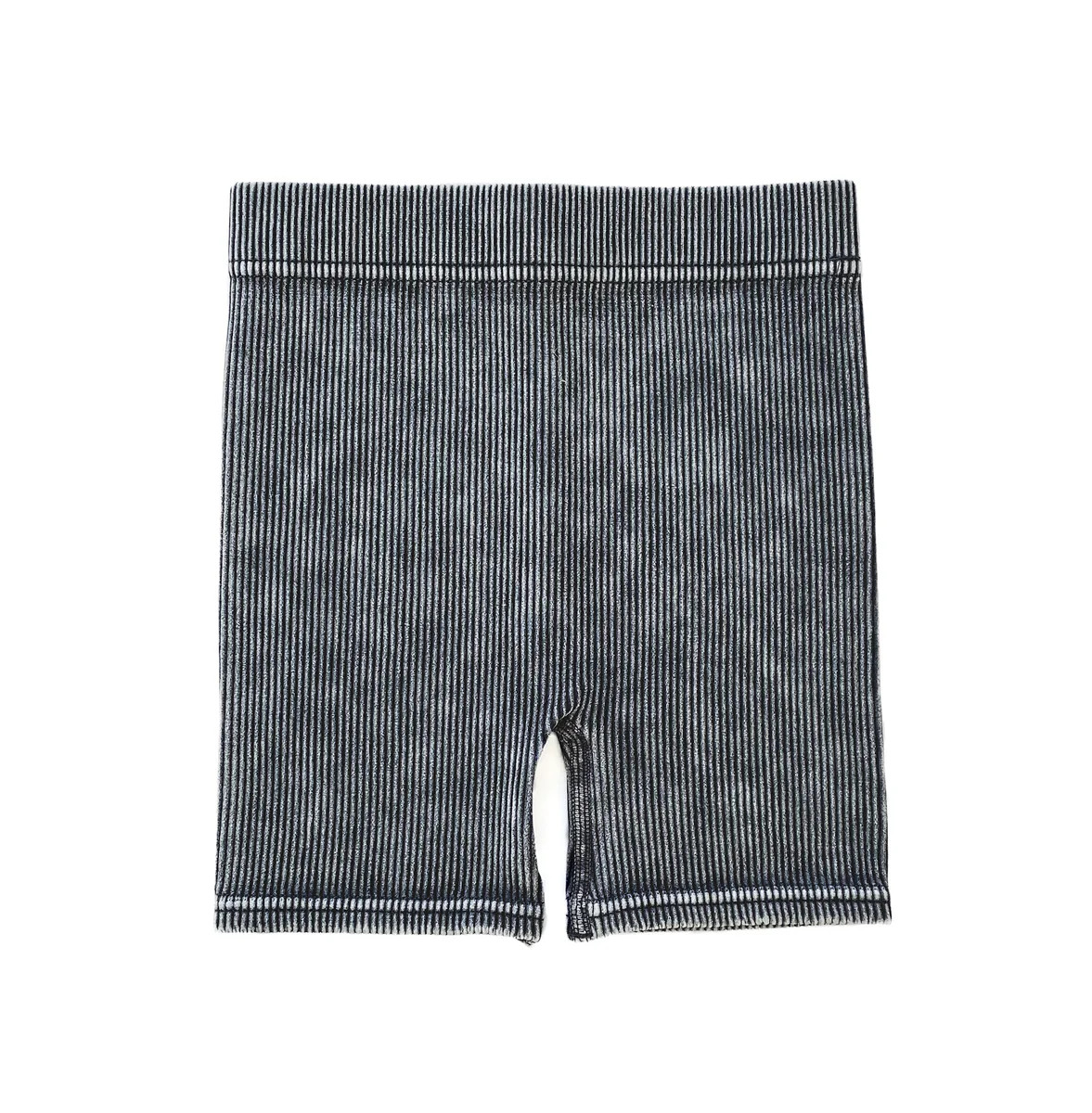 ACID WASH BIKER SHORTS - CHARCOAL | LENOX JAMES