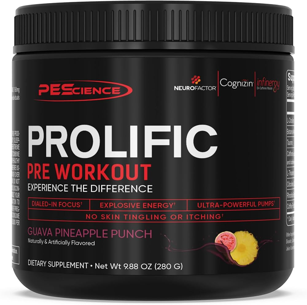 PEScience Prolific Pre Workout Powder for Men & Women with L-Citrulline Nitric Oxide Booster, Ene... | Amazon (US)