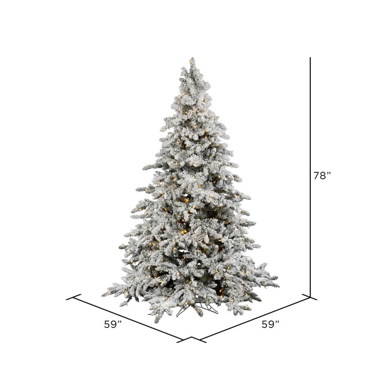 Flocked Utica Fir Artificial Christmas Tree | Wayfair North America