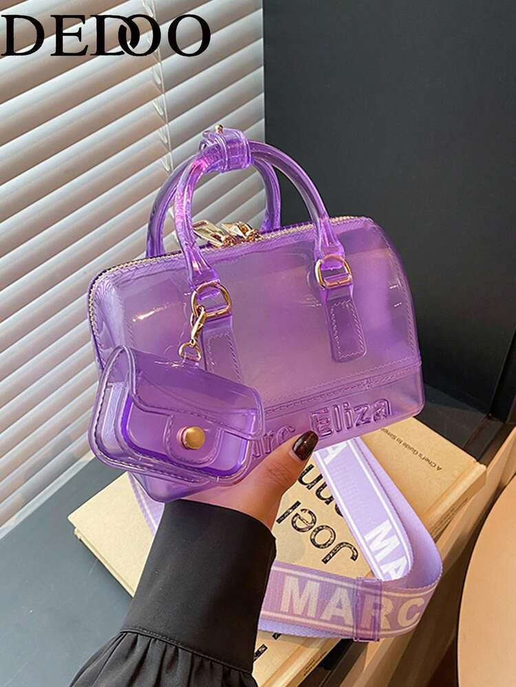 Dedoo In The Summer Of 2026, The New Pvc Transparent Jelly Portable Pillow Bag Is Popular For Women This Year. The One-Shoulder Messenger Bag Is Dopamine Color And Fried In The Street. | SHEIN