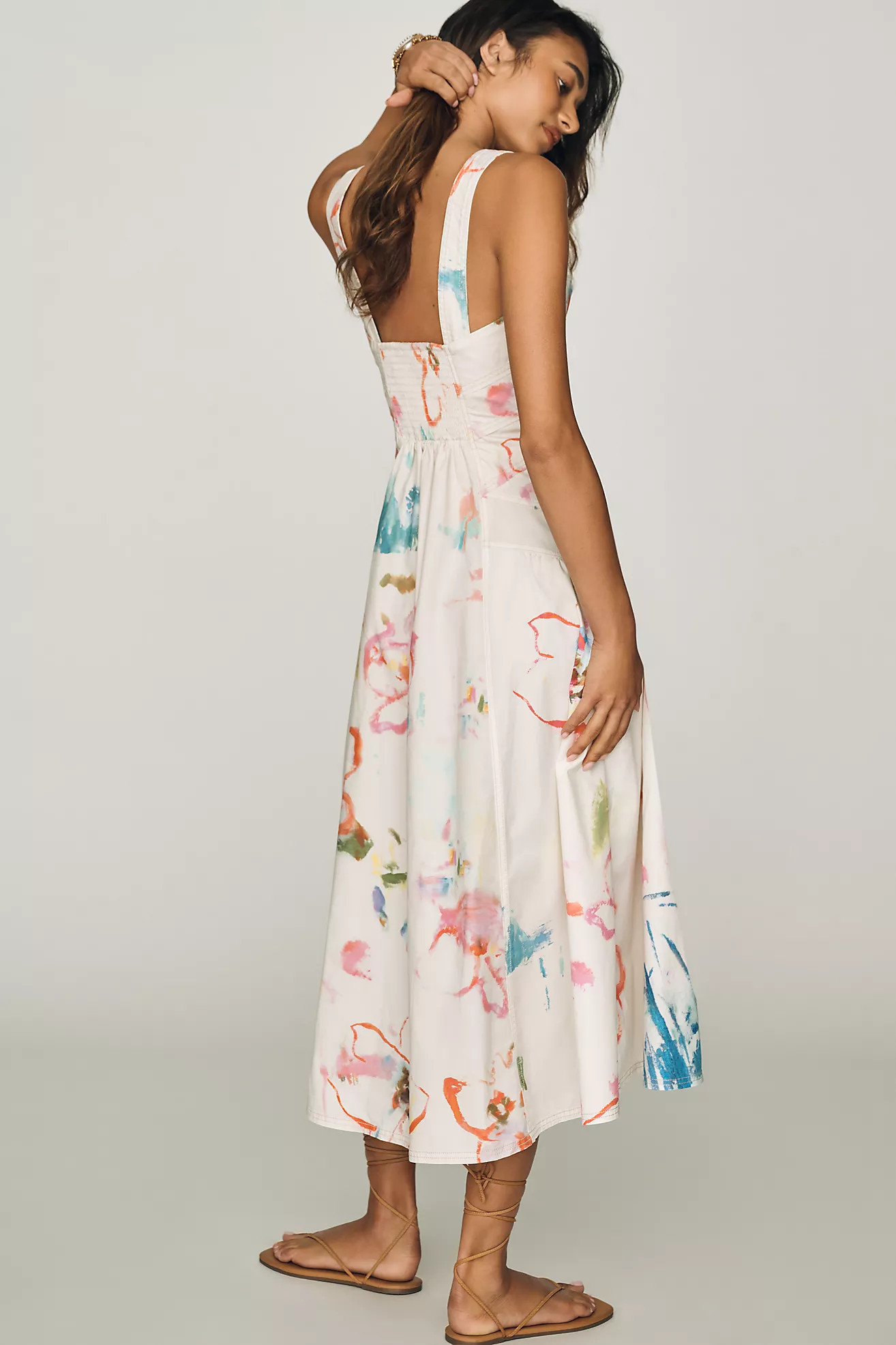 Pilcro Drop Waist Midi Dress | Anthropologie (US)