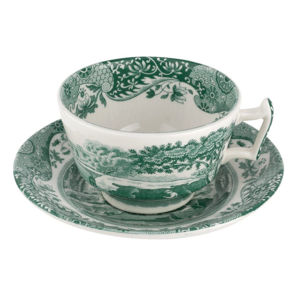 Spode Green Italian Teacup & Saucer | Fortnum & Mason