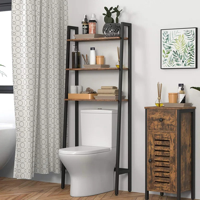Kearius 25.2'' W x 61.4'' H x 9.4'' D Over-The-Toilet Storage | Wayfair North America