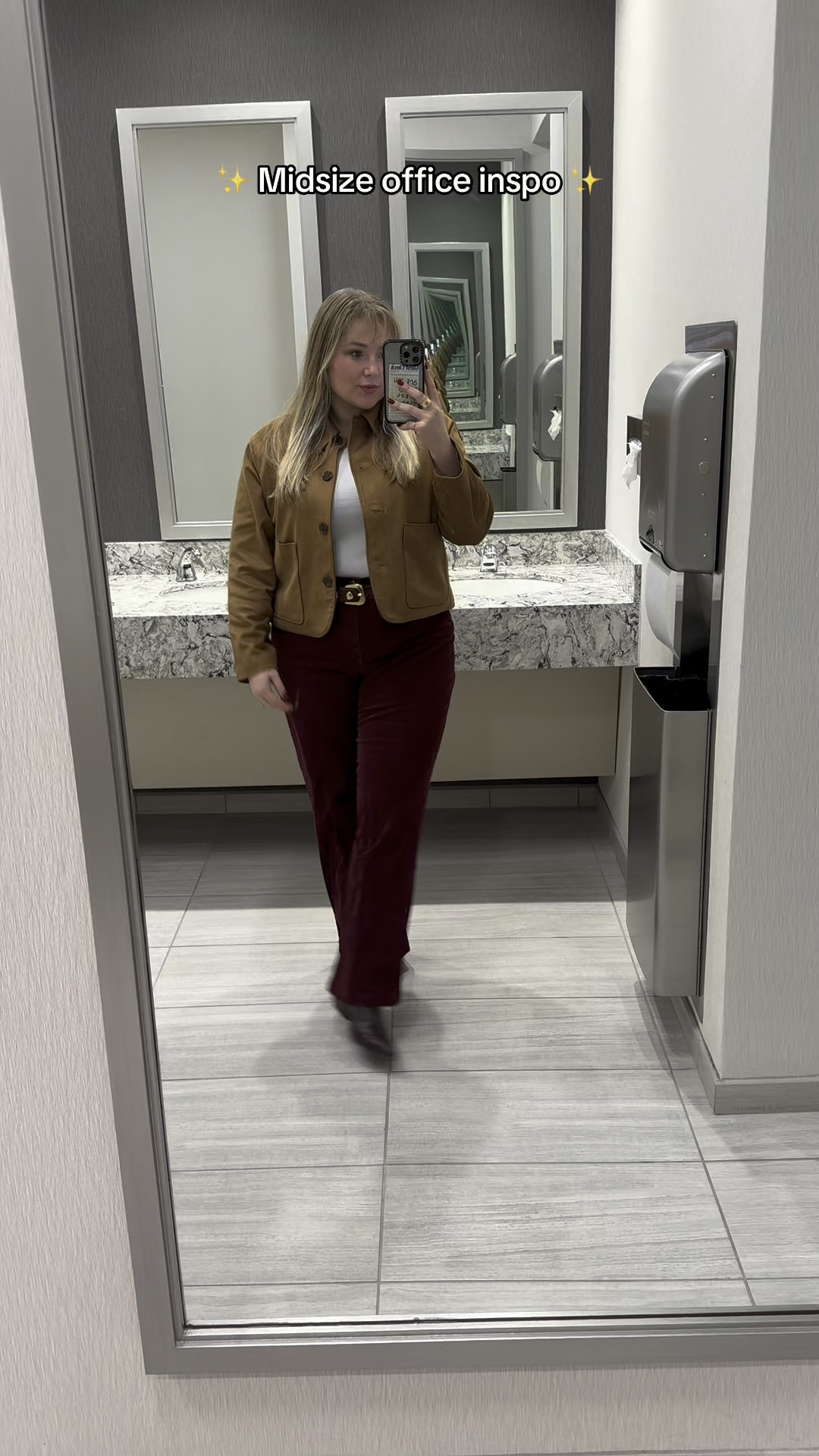 Boots are Zara but I can’t tag them yet 😭
Western inspired outfit
Suede collared jacket
Burgundy pants
Suede belt
Midsize outfit
Office outfit inspo
Plus size fashion
Size 12
Size 14
Size 10

#LTKSpringSale #LTKWorkwear #LTKMidsize