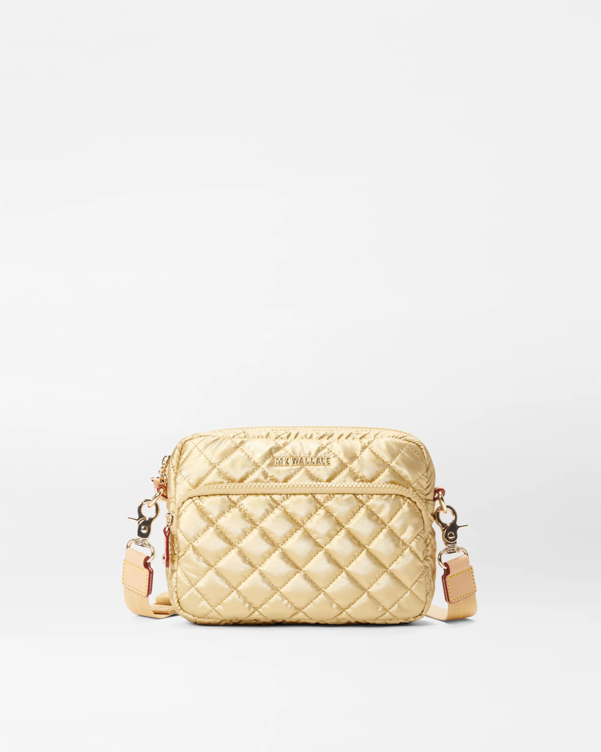 Light Gold Pearl Metallic Small Metro Camera Bag | MZ Wallace