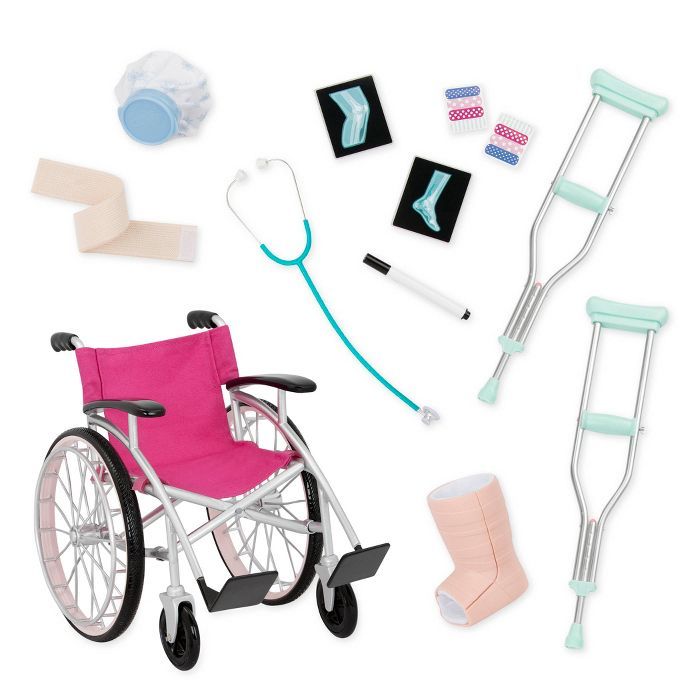 Our Generation Heals on Wheels - Wheelchair Accessory Set for 18" Dolls | Target