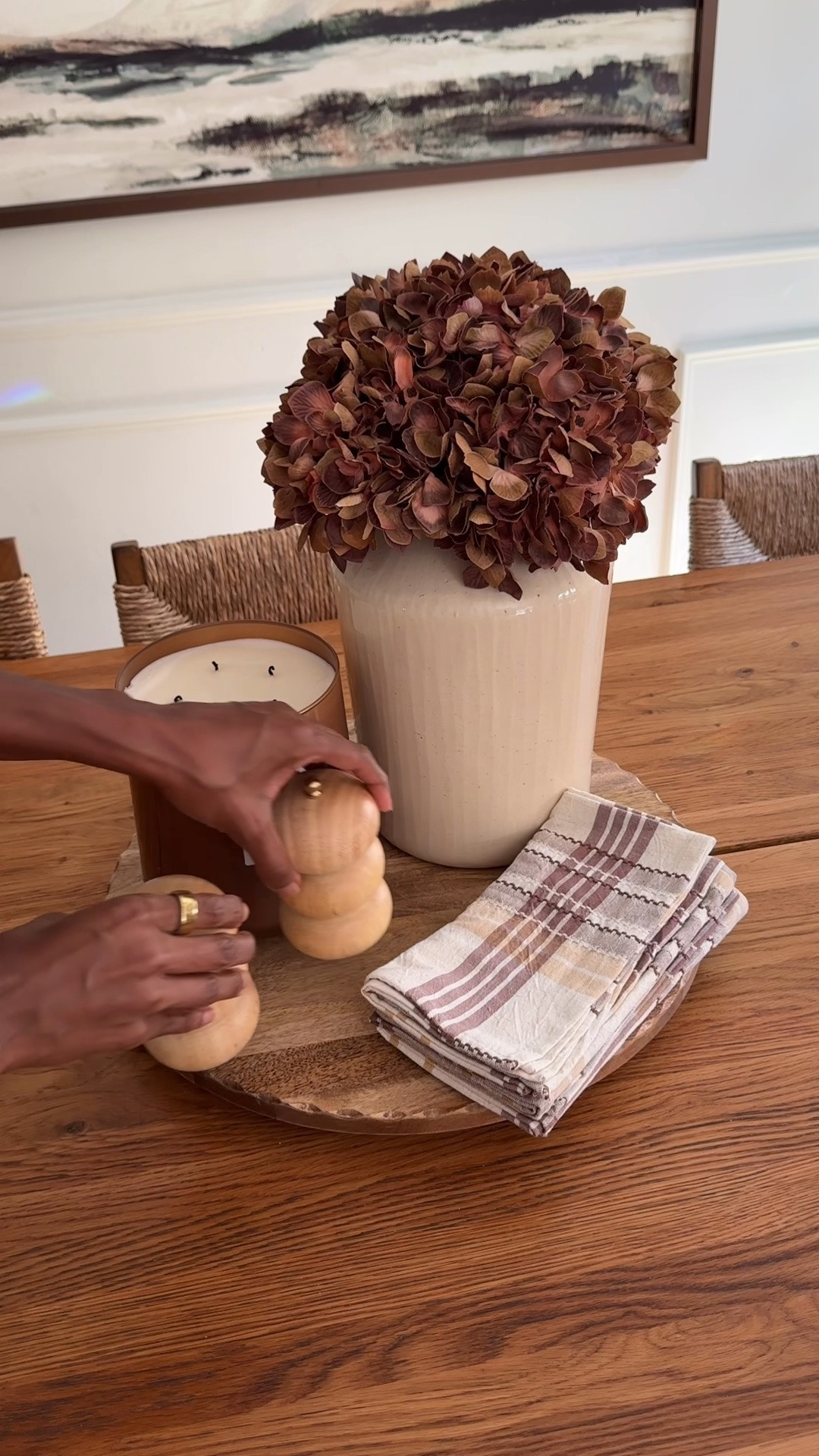 Simple fall tray (lazy Susan) styling idea

#LTKHome