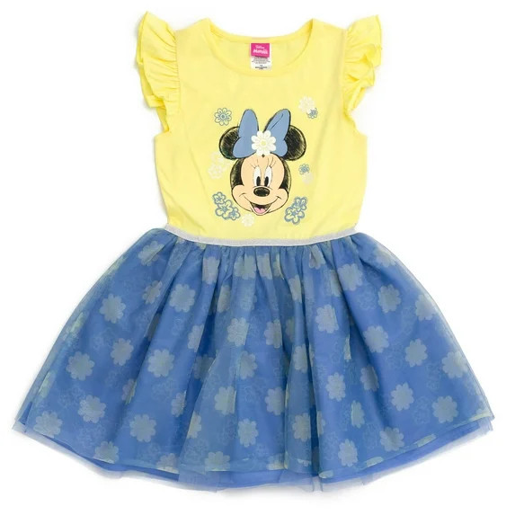 Disney Minnie Mouse Toddler Girls Tulle Dress Toddler to Big Kid | Walmart (US)