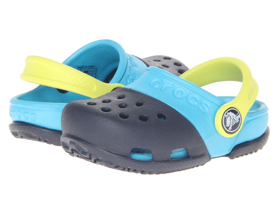 Crocs Kids - Crocs Kids - Electro II Clog (Toddler/Little Kid) (Navy/Electric Blue) Kids Shoes | Zappos