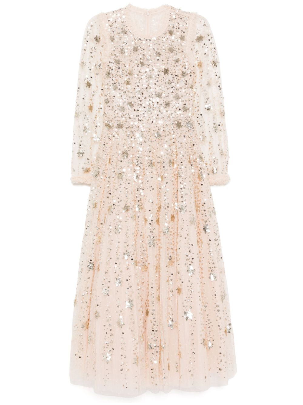 Needle & Thread shooting stars long-sleeved gown - Pink | Farfetch Global