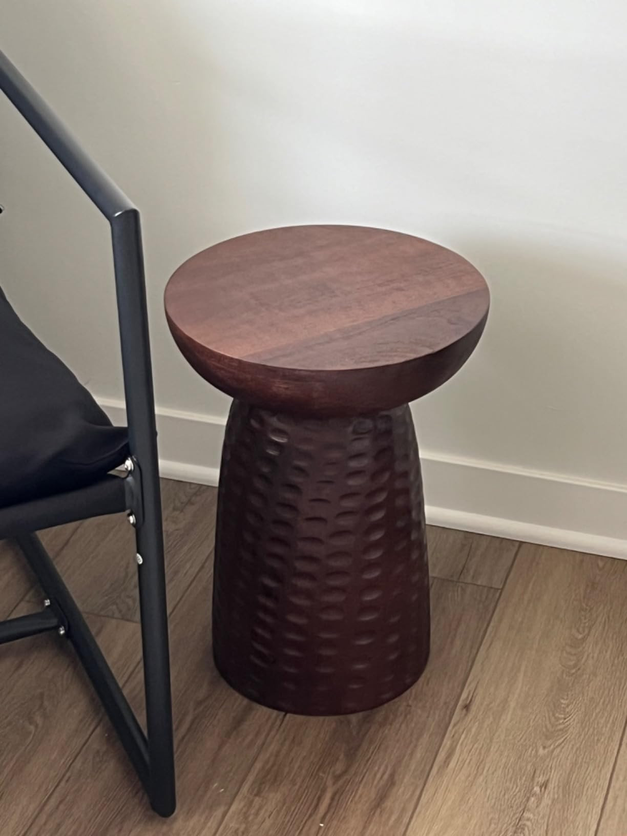 SIMPLIHOME Boyd SOLID MANGO WOOD 13 inch Wide Round Contemporary Wooden Accent Table in Black, Fu... | Amazon (US)