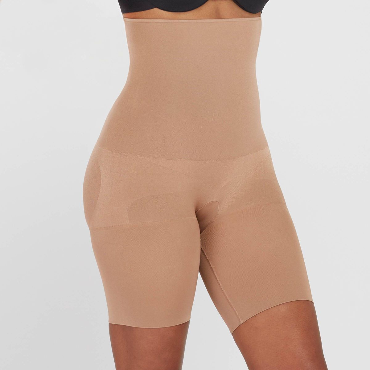 ASSETS by SPANX Women's Remarkable Results High-Waist Mid-Thigh Thigh Shapers - Café Au Lait L | Target