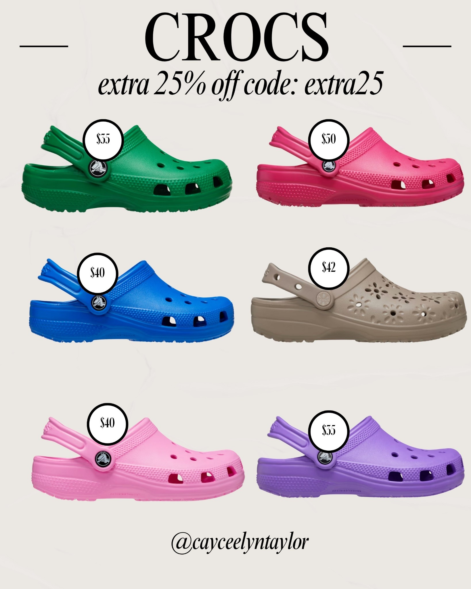 Crocs currently on sale! Get an extra 25% off with code: extra25🫶🏻

Style tips - Kids fashion - Kids shoes 

#LTKStyleTip #LTKShoeCrush #LTKSeasonal
