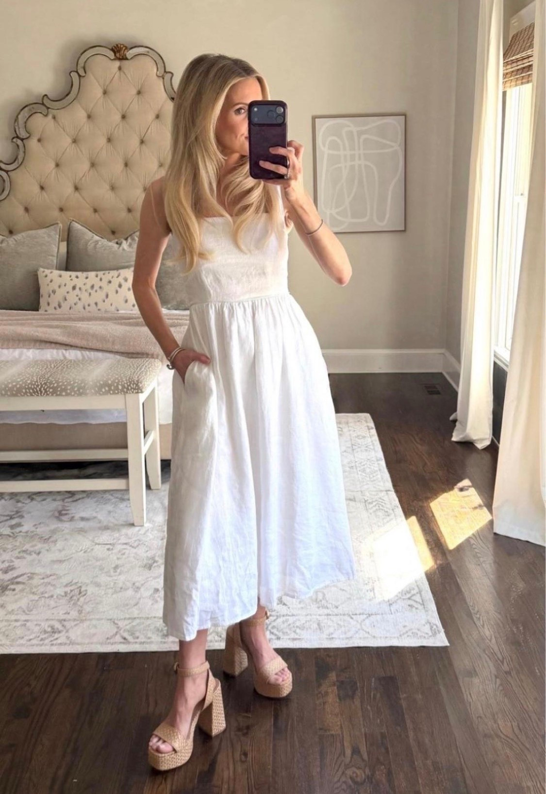 These 100% European linen dresses from @quince are simple, breathable, and so easy to style a million different ways! The kind of staples that carry you through the whole season. I am wearing an XS, and they all run TTS.

#LTKootd #LTKgrwm