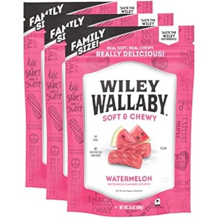 Wiley Wallaby 10 Ounce Watermelon Gourmet Australian Style Soft & Chewy Licorice Candy Twists (3 Pac | Amazon (US)