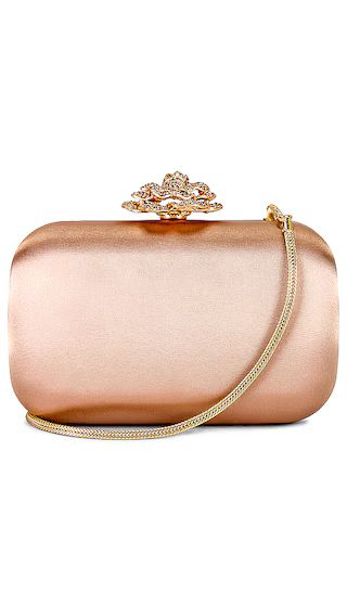 Rosa Crystal Lock Clutch in Champagne | Revolve Clothing (Global)