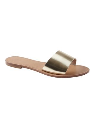 Joie | Lacey Slide Metallic Sandal | Banana Republic US