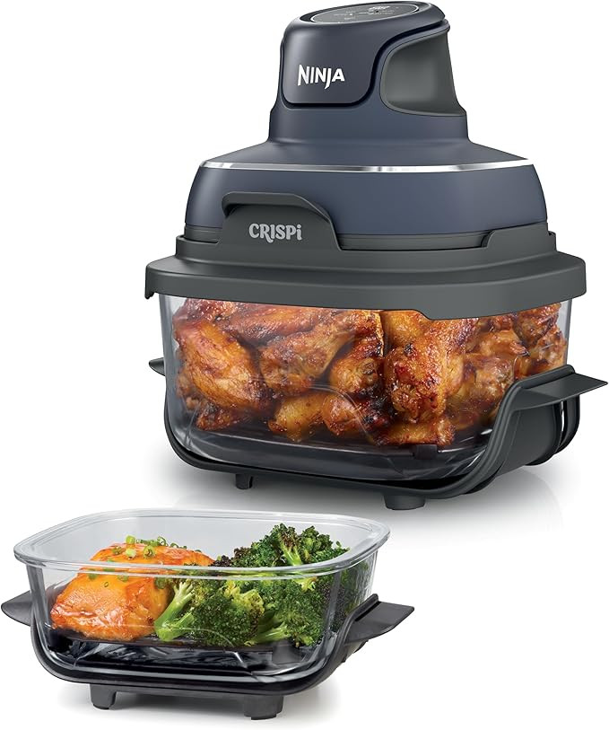 Ninja Crispi 4-in-1 Glass Air Fryer | 450°F | Non-Toxic | 4QT & 6-Cup Glass Containers w/Lids | ... | Amazon (US)