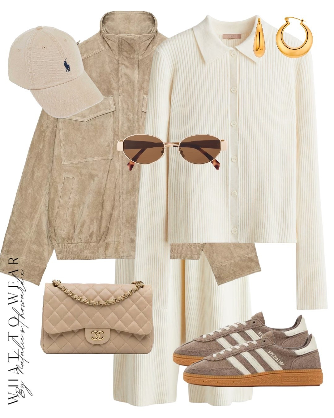 Love love love this outfit so much! The cream ribbed knit set is so nice!! Love it paired with the brown adidas spezial and the suede bomber jacket . Perfect autumn outfit 

#LTKuk #LTKautumn #LTKstyletip