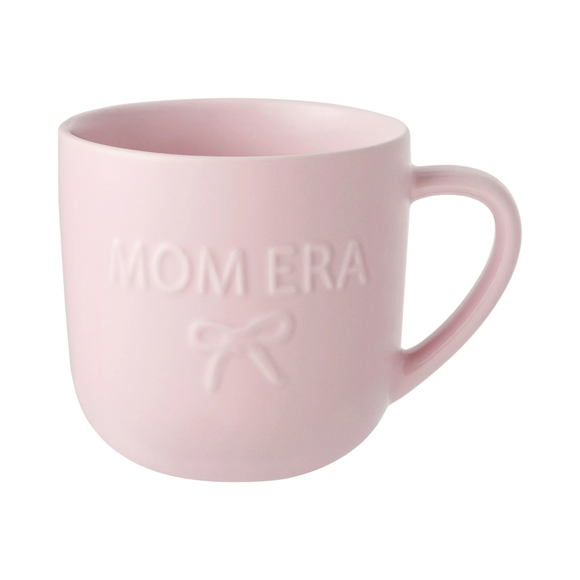 Mainstays 16.9-oz Pink Embossed Mom Era & Bow Glazed Ceramic Mug | Walmart (US)