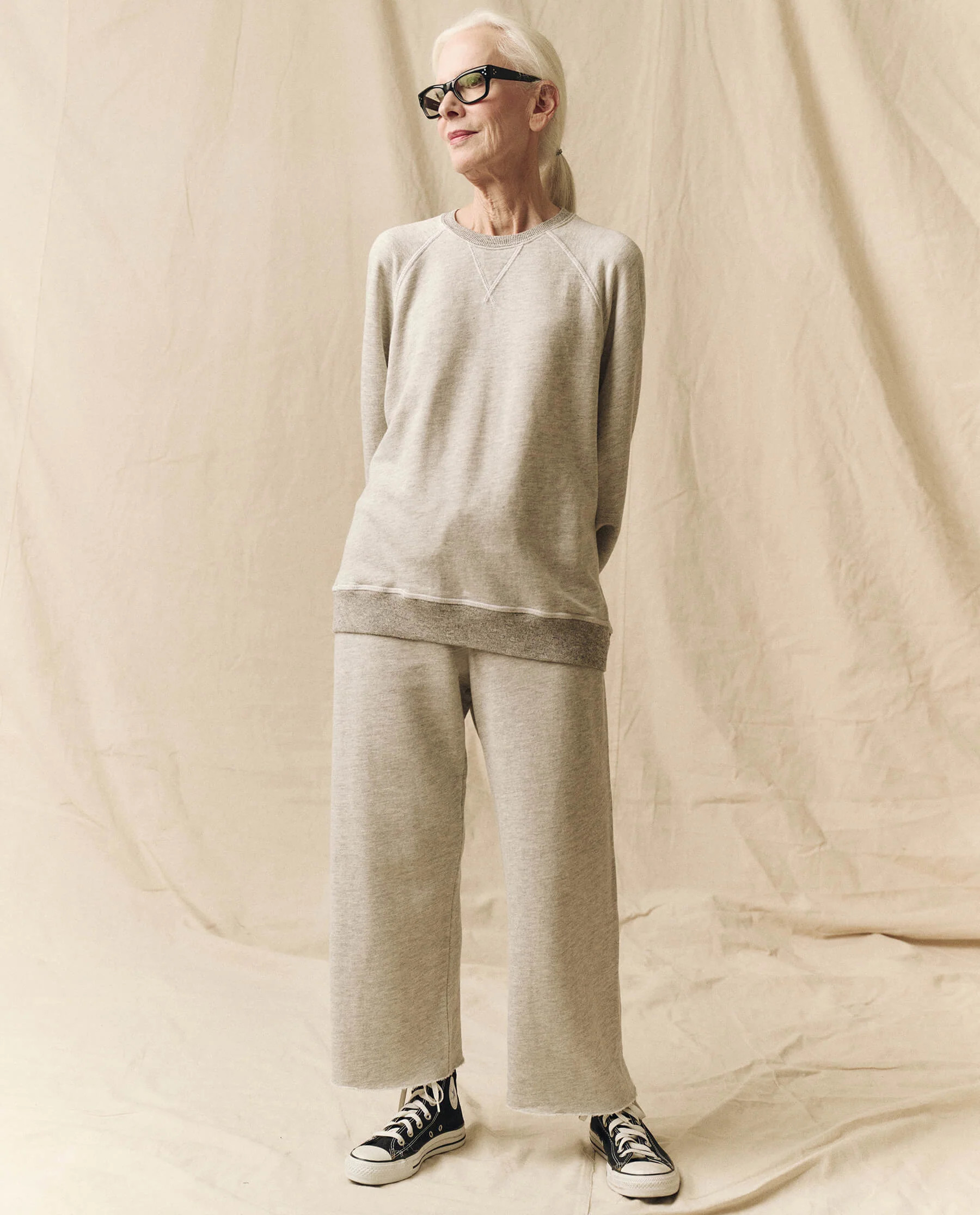 The Wide Leg Cropped Sweatpant. | THE GREAT.