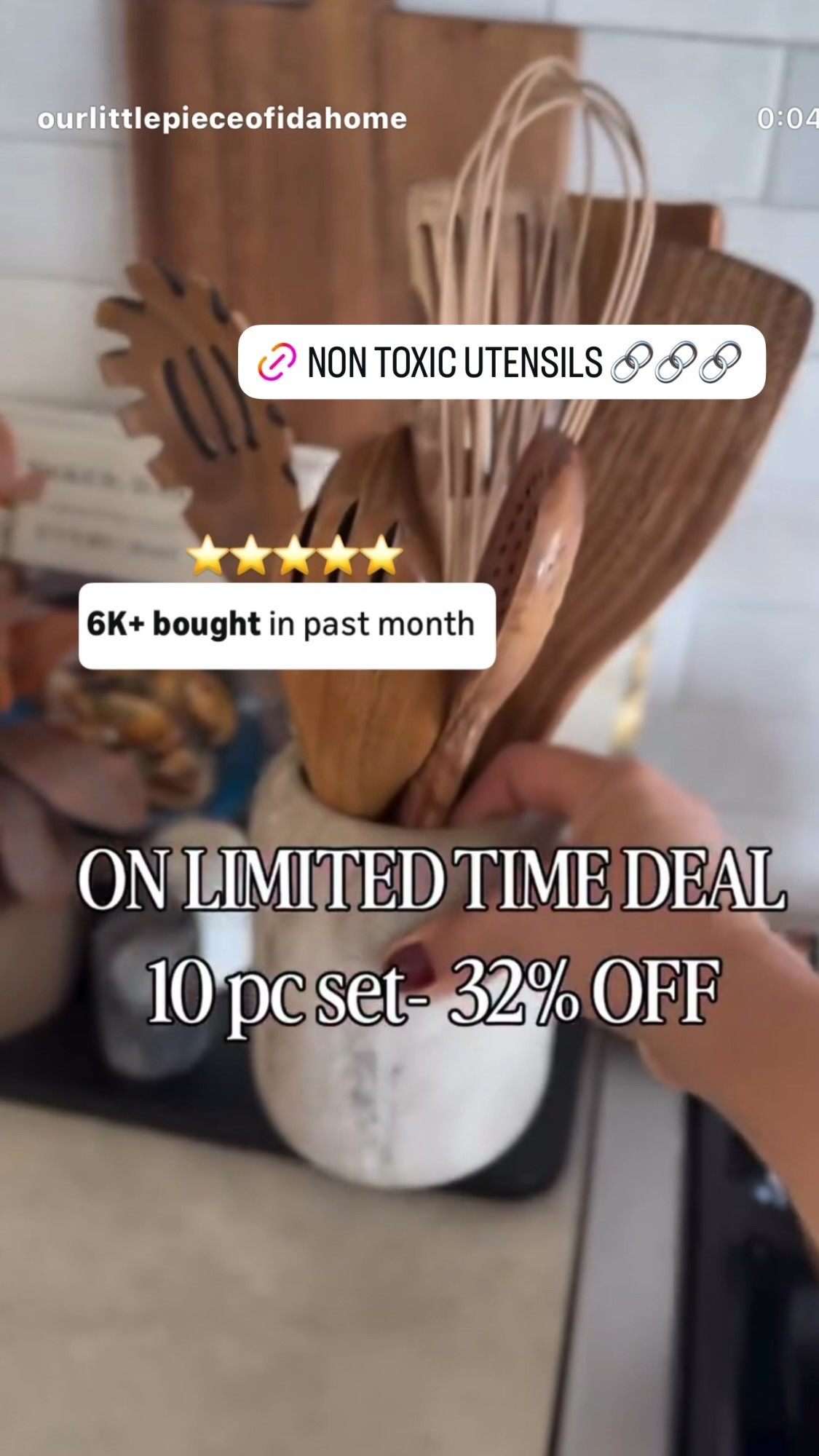 ⭐️⭐️⭐️⭐️⭐️ I finally ditched my old plastic utensils for this non-toxic teakwood 10-piece utensil set—and I’m never going back. 🍳
	•	Heat resistant + gentle on cookware
	•	Solid wood = no melting or toxic chemicals
	•	Looks so high-end for only $25 on deal right now

Your kitchen deserves better than warped, plastic spoons. This luxe-for-less upgrade makes cooking feel boujee without breaking the bank.

✨ Tap to shop while it’s still on sale!

#amazonfinds #kitchenmusthaves #kitchenorganization #luxeforless #nontoxickitchen #amazonhome #amazonkitchen #woodenutensils #homefinds #boujeeonabudget #kitchendecor #cookwareessentials
#founditonamazon

#LTKFindsUnder50 #LTKHome #LTKSaleAlert

#LTKFindsUnder50 #LTKSaleAlert #LTKHome