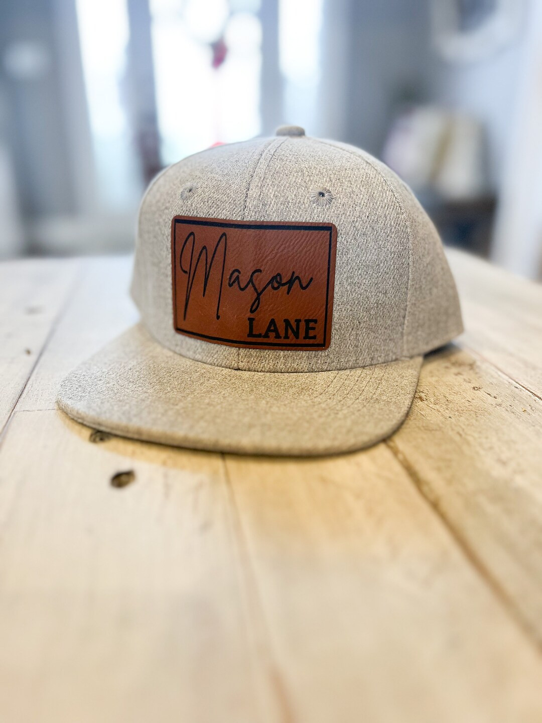 Name Hat Personalized Infant Hat Custom Kid Hat With Name Hat Leather Patch Hat Christmas Gift fo... | Etsy (US)