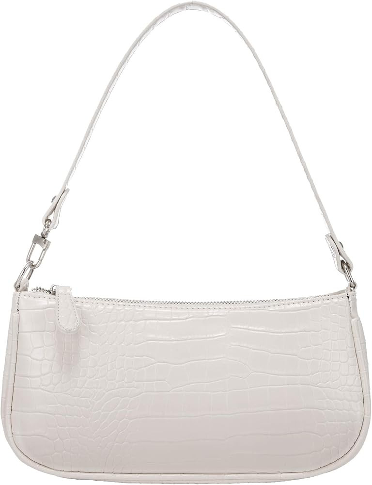 Shoulder Bags for Women, Retro Classic Tote HandBag Crocodile Pattern Clutch Purse with Zipper Cl... | Amazon (US)