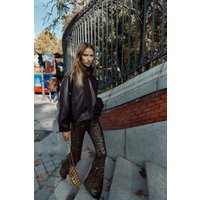 Zara - Faux Leather High Collar Jacket - Women - Dark Brown - Women | Zara US