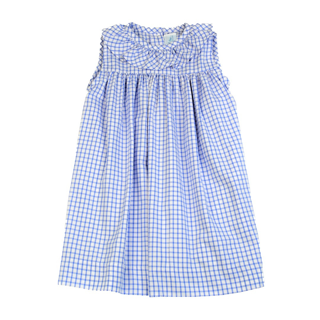 Funtasia Too Blue Check Ruffle Float Dress | JoJo Mommy