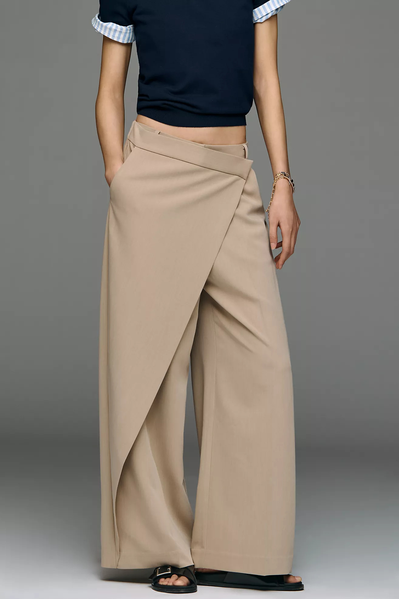 Whiteroom + Cactus Wrap Front Trouser Pants | Anthropologie (US)