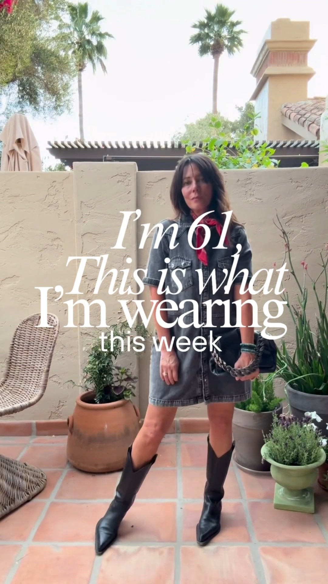 Outfits that  I’m planning to wear this week
@Quince polka dot dress worn more casually with flip flops to a concert (medium) 
Denim dress - easy throw on and go (size 6) errands 
@Ruti size 8 slouchy ecru jeans 
Miramar faux denim Top -feels so silky (medium) going shopping 
Silky slip skirt, brown tank top with brown blazer - work mtg 
@skims jacket and pants (wearing medium) light cotton feels so good!
@quince red sim suit in Italian fabric worn as a body suit. 



#LTKWedding #LTKTravel #LTKWorkwear