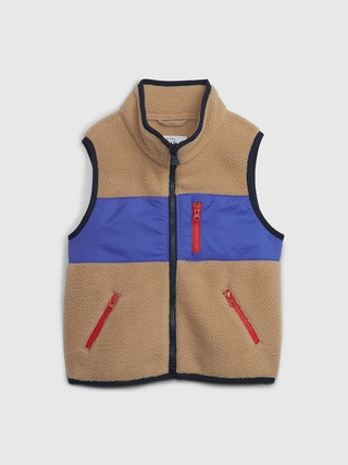 Toddler Sherpa Colorblock Vest | Gap (US)