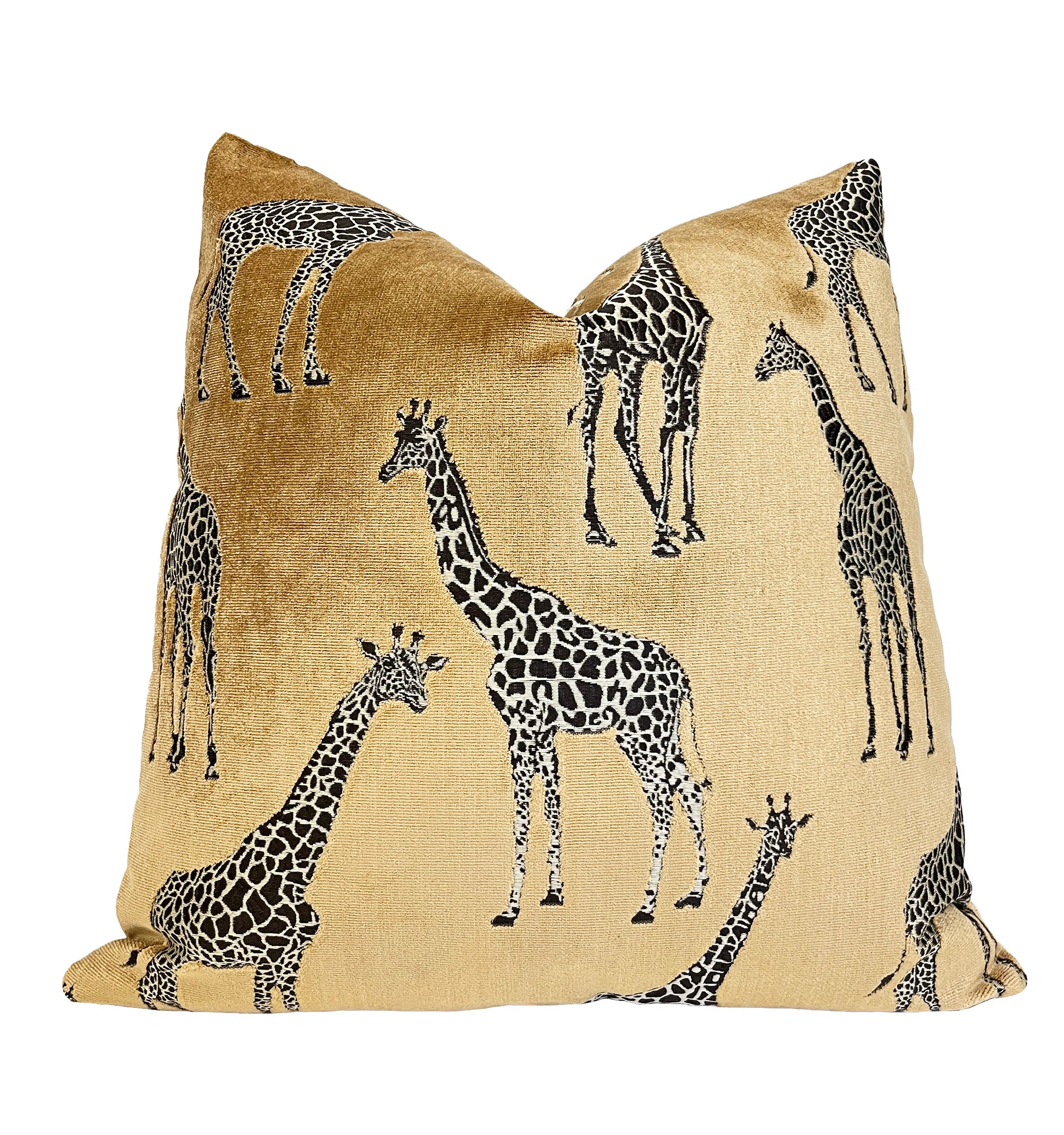 Smithy Home Couture Giraffe Velvet Throw Pillow Cover | Wayfair | Wayfair North America