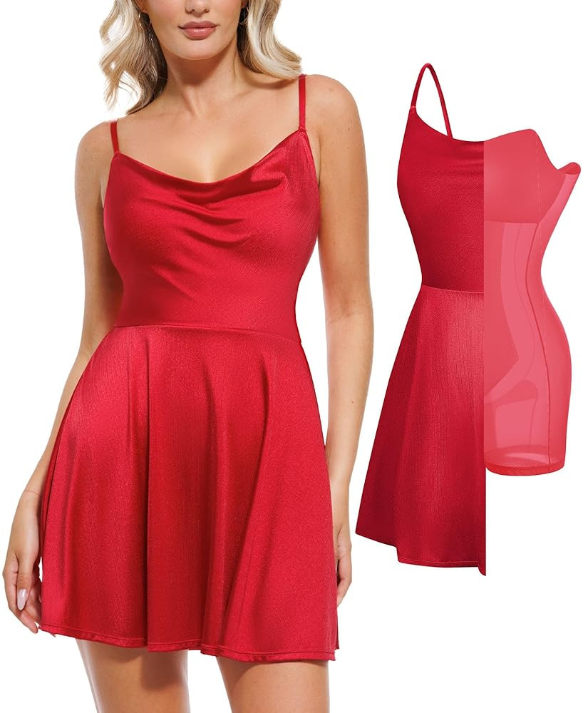 Popilush Dress for Women Mini Corset A-Line Party Dresses for Date Night Club Cocktail Shapewear ... | Amazon (US)