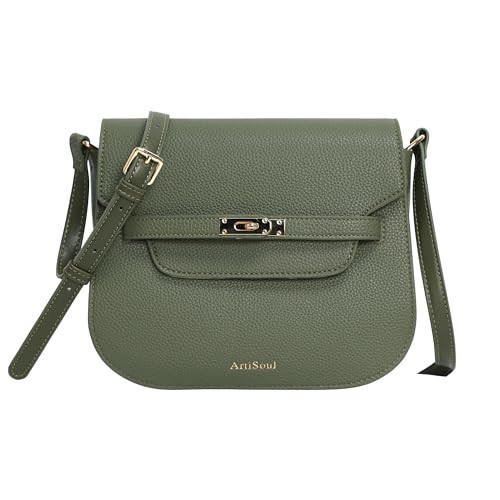 MKV Small Saddle Crossbody Bag for women,cross body purses for women，saddle bag purses for women (Green) | Amazon (US)