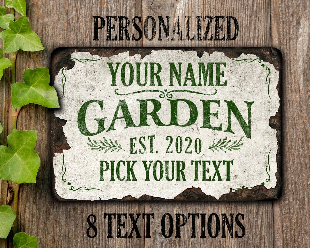 Custom Rustic Garden Sign | Etsy (US)