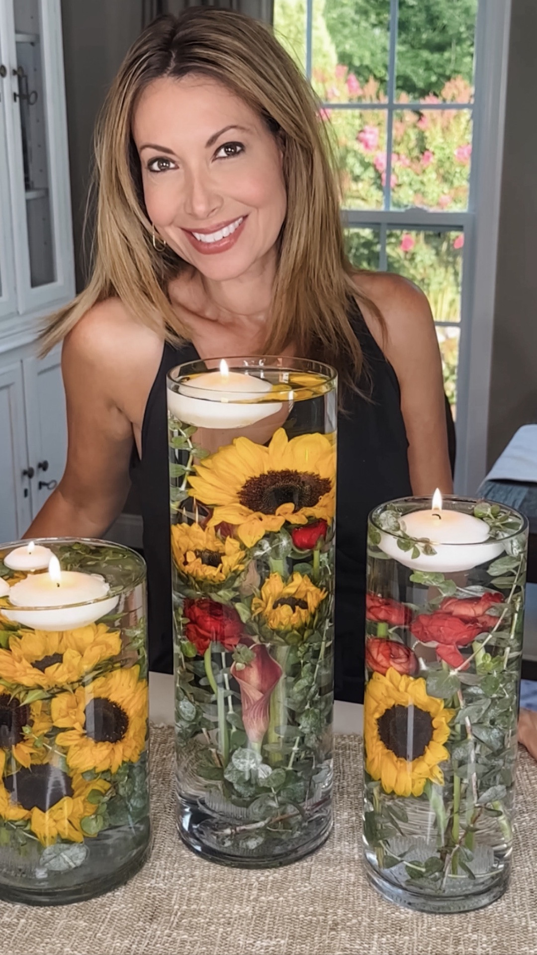 Sunflower Water Garden Centerpiece 🌻✨Turn your table into a showstopper with this easy, elegant centerpiece: fresh sunflowers and eucalyptus submerged in water, topped with floating candles for that magical glow.

Floral frogs are my go-to for effortless arranging—they anchor each bloom perfectly, making it look like you hired a pro. Ideal for late summer weddings, fall gatherings, or any special moment worth celebrating.

Fall wedding, Fall Event, Fall DIY

#LTKWedding #LTKSeasonal #LTKHome
