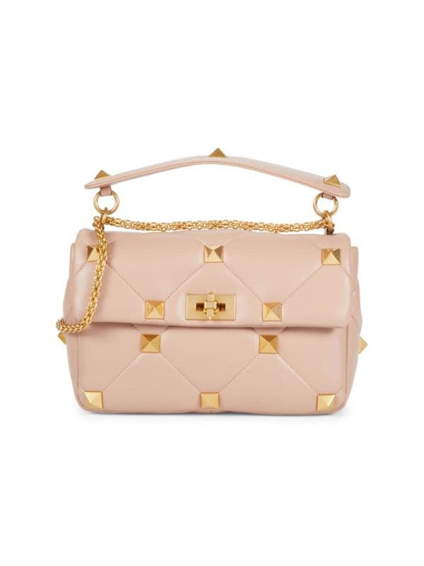 Large Roman Stud Leather Shoulder Bag | Saks Fifth Avenue OFF 5TH