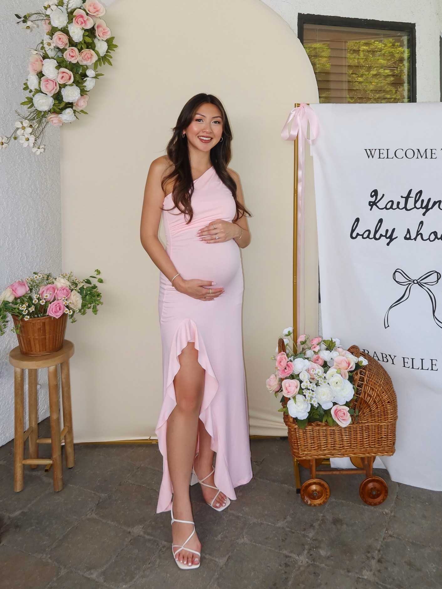 Baby shower dress, baby girl shower, light pink dress 

#LTKBump #LTKFindsUnder50